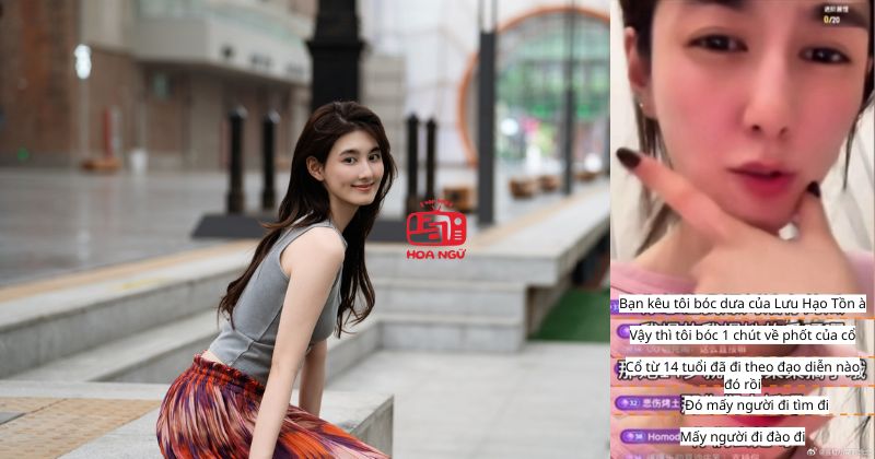 Hàn Bái Dĩnh ám chỉ Lưu Hạo Tồn “14 tuổi theo đạo diễn” 1 Hàn Bái Dĩnh gây tranh cãi vì phát ngôn trong livestream